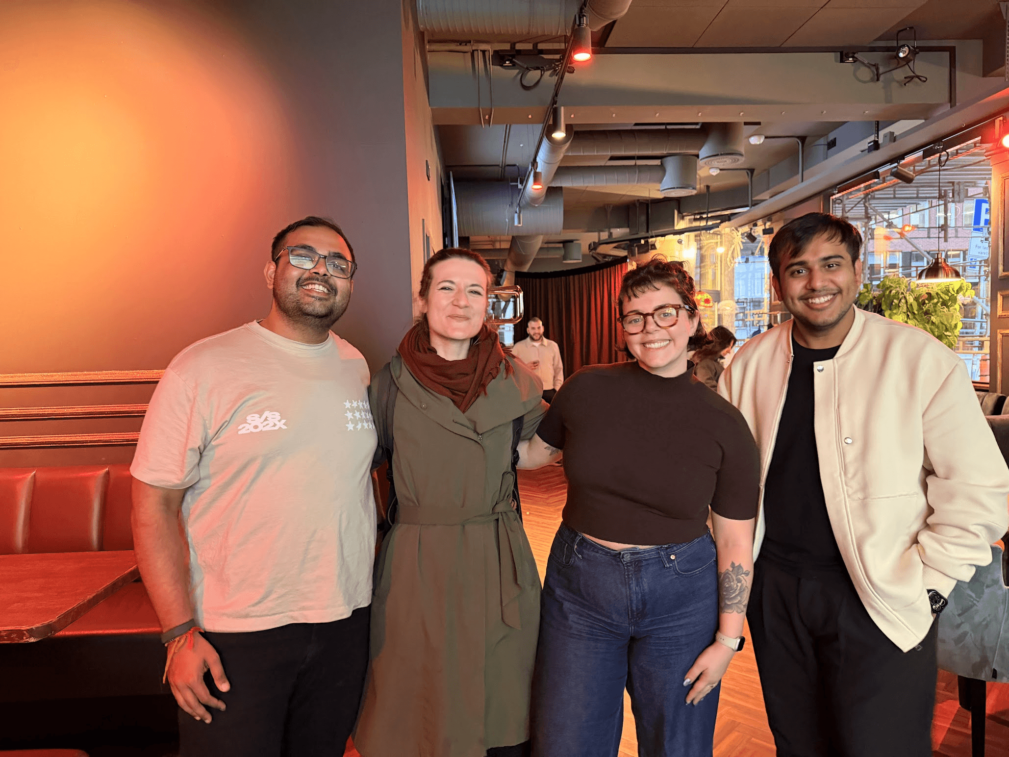 The four people who organized the Build Your First Website with AI workshop